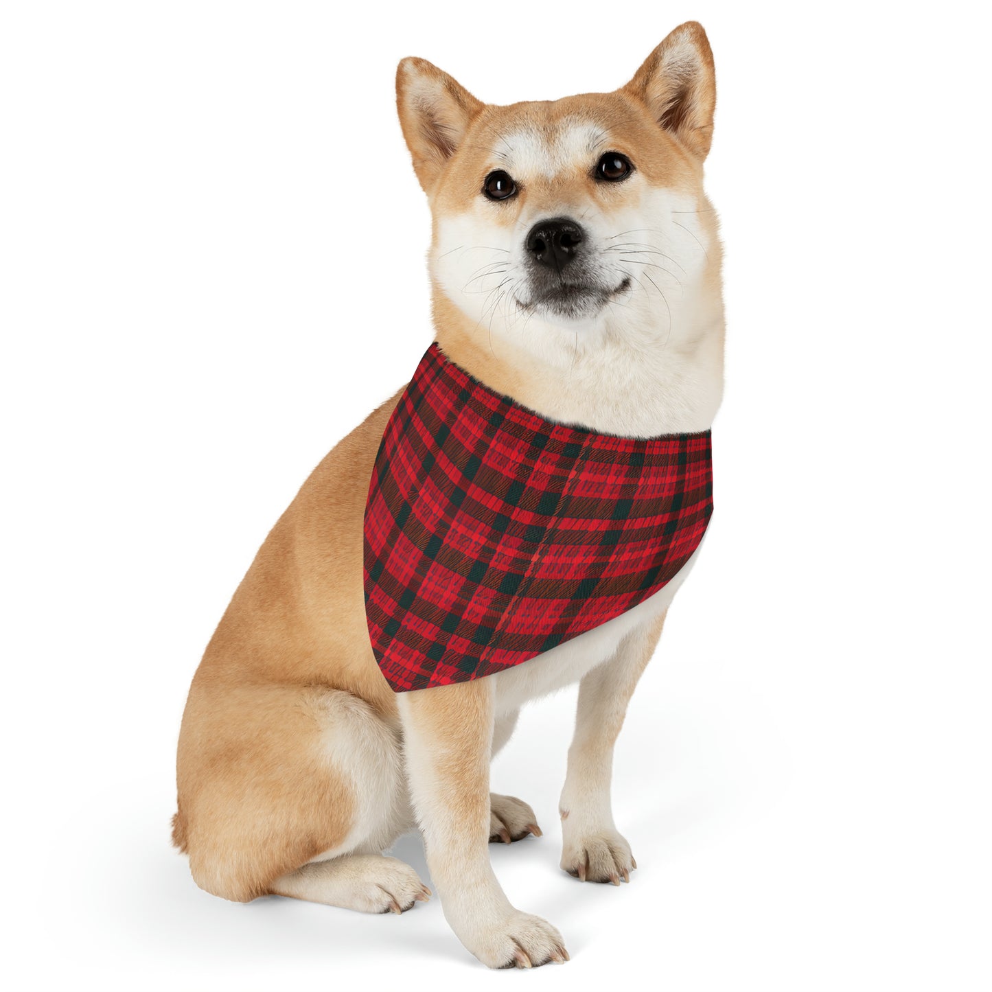 Red Plaid - Pet Bandana Collar