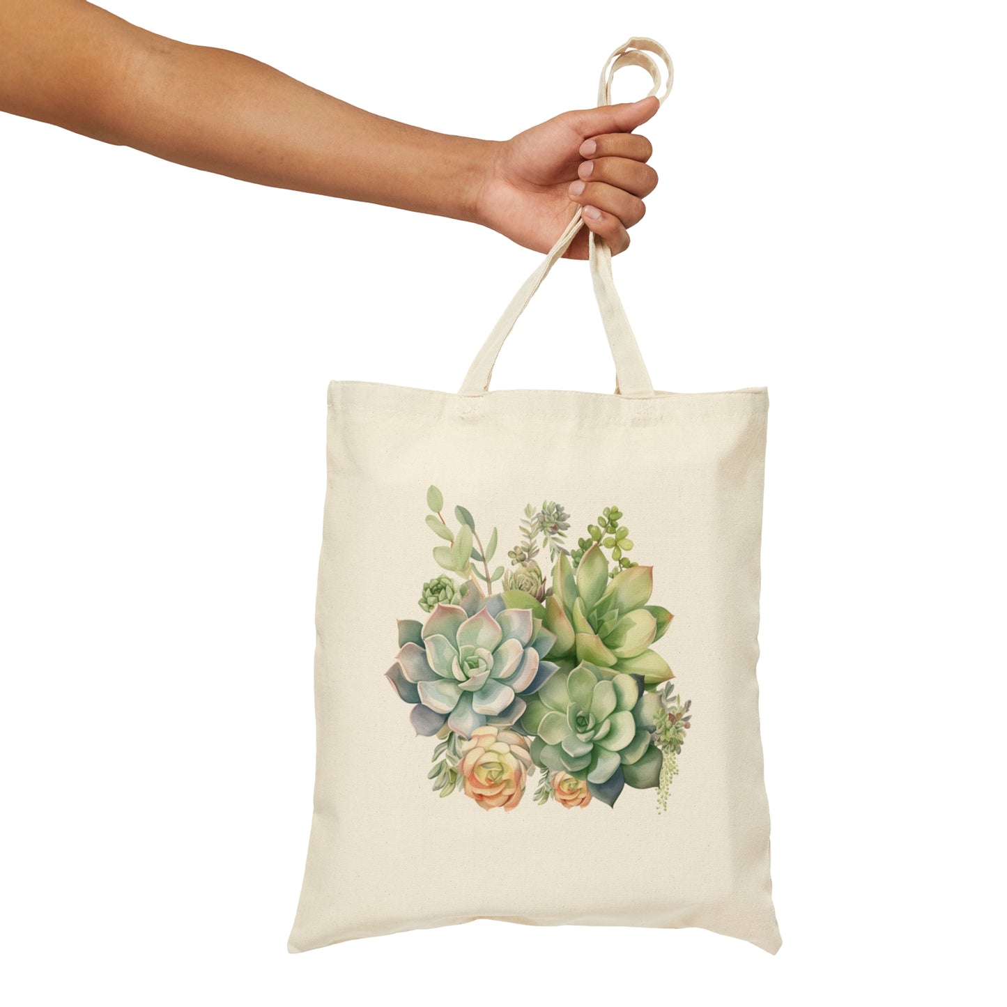 Succulents 1 - Cotton Canvas Tote Bag