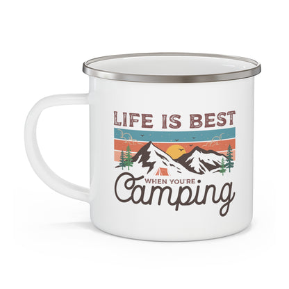 When Camping - Enamel Camping Mug