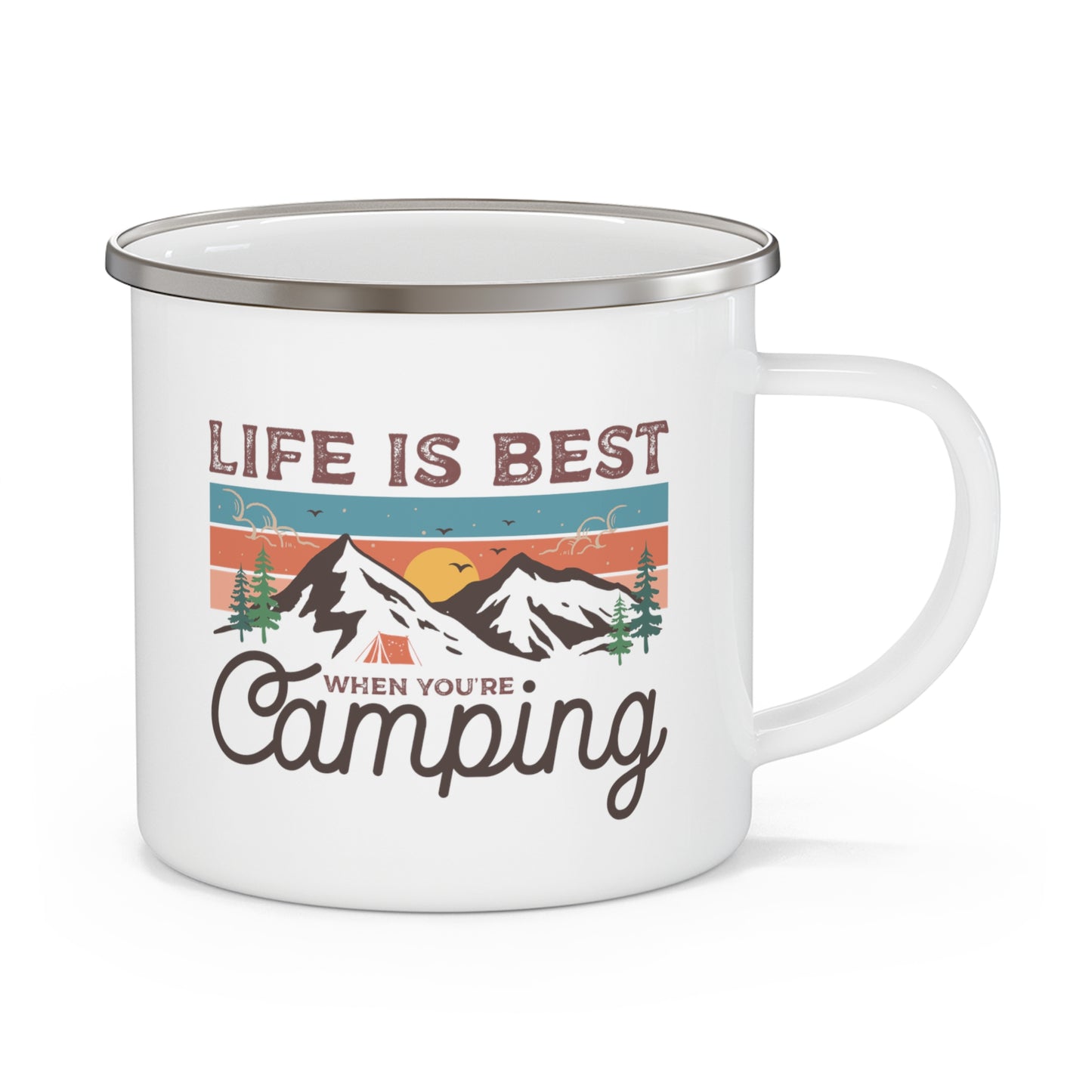 When Camping - Enamel Camping Mug