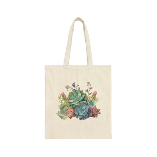 Succulents 4 - Cotton Canvas Tote Bag