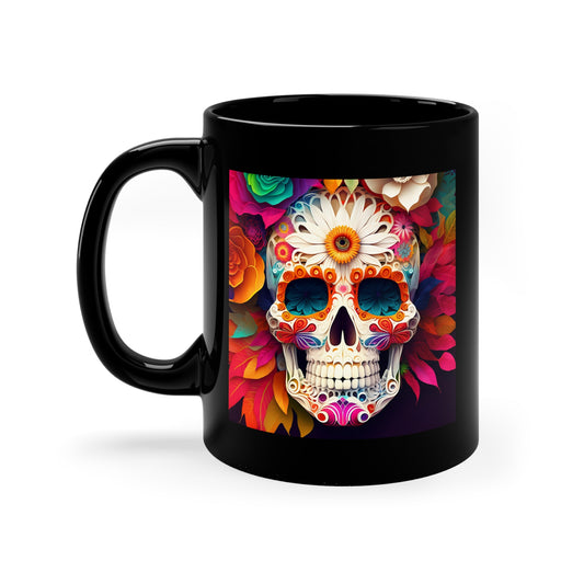 Sugar Skulls 2 - 11oz Black Mug