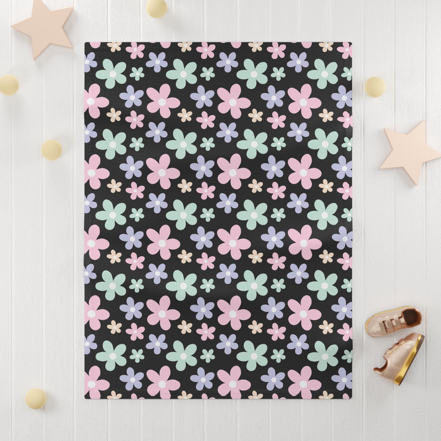 Flowers - Soft Fleece Baby Blanket