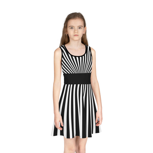 Outward Stripes - Girls' Sleeveless Sundress (AOP)