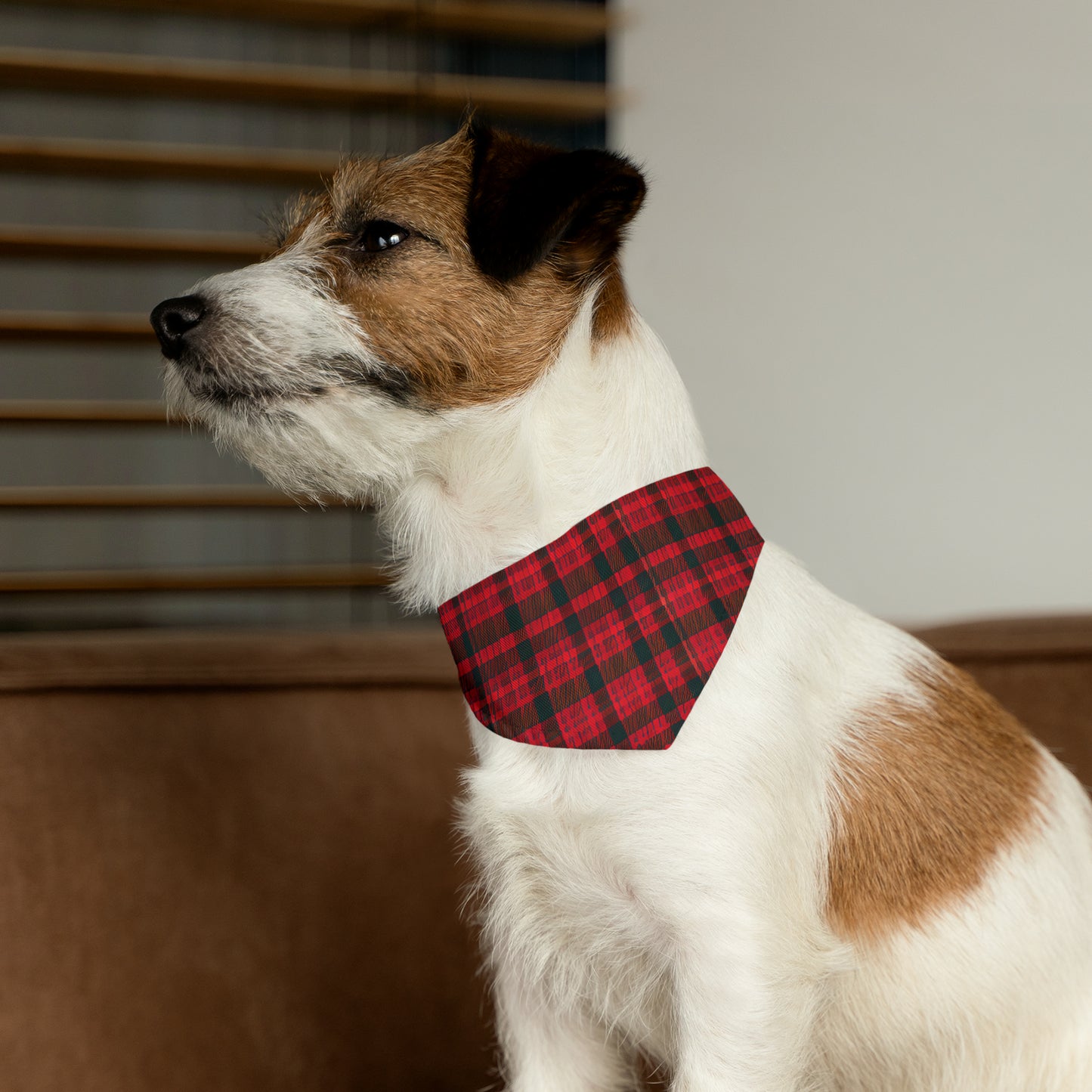 Red Plaid - Pet Bandana Collar