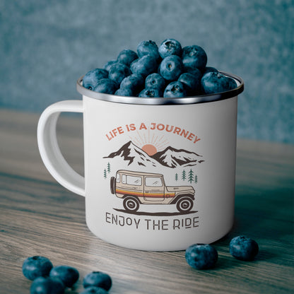 Enjoy the Ride - Enamel Camping Mug