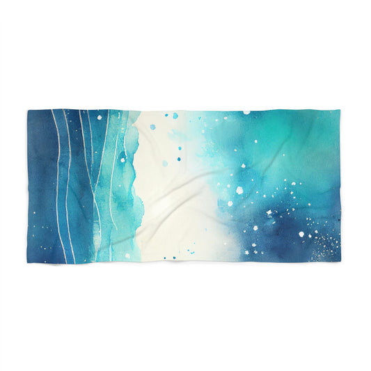 Watercolor Ocean - Beach Towel