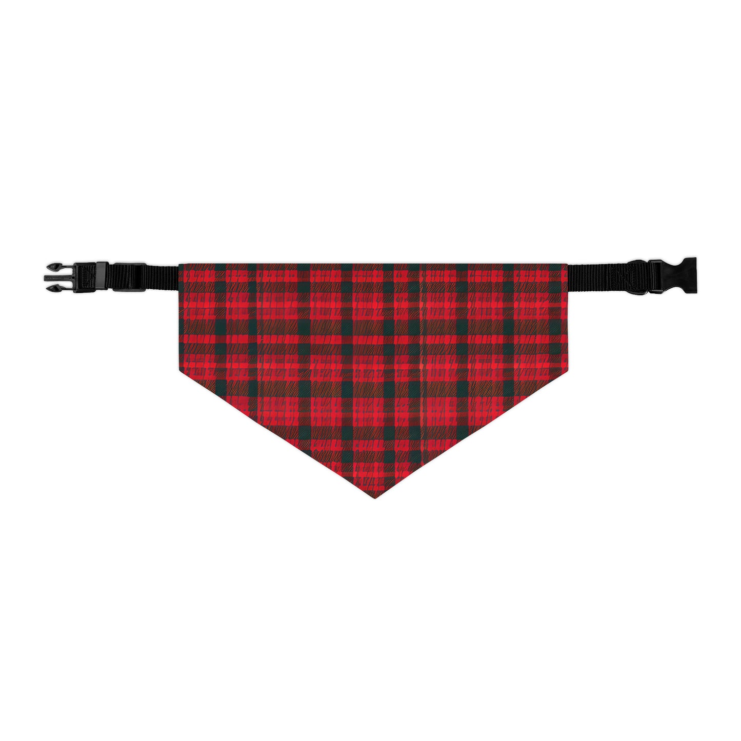 Red Plaid - Pet Bandana Collar