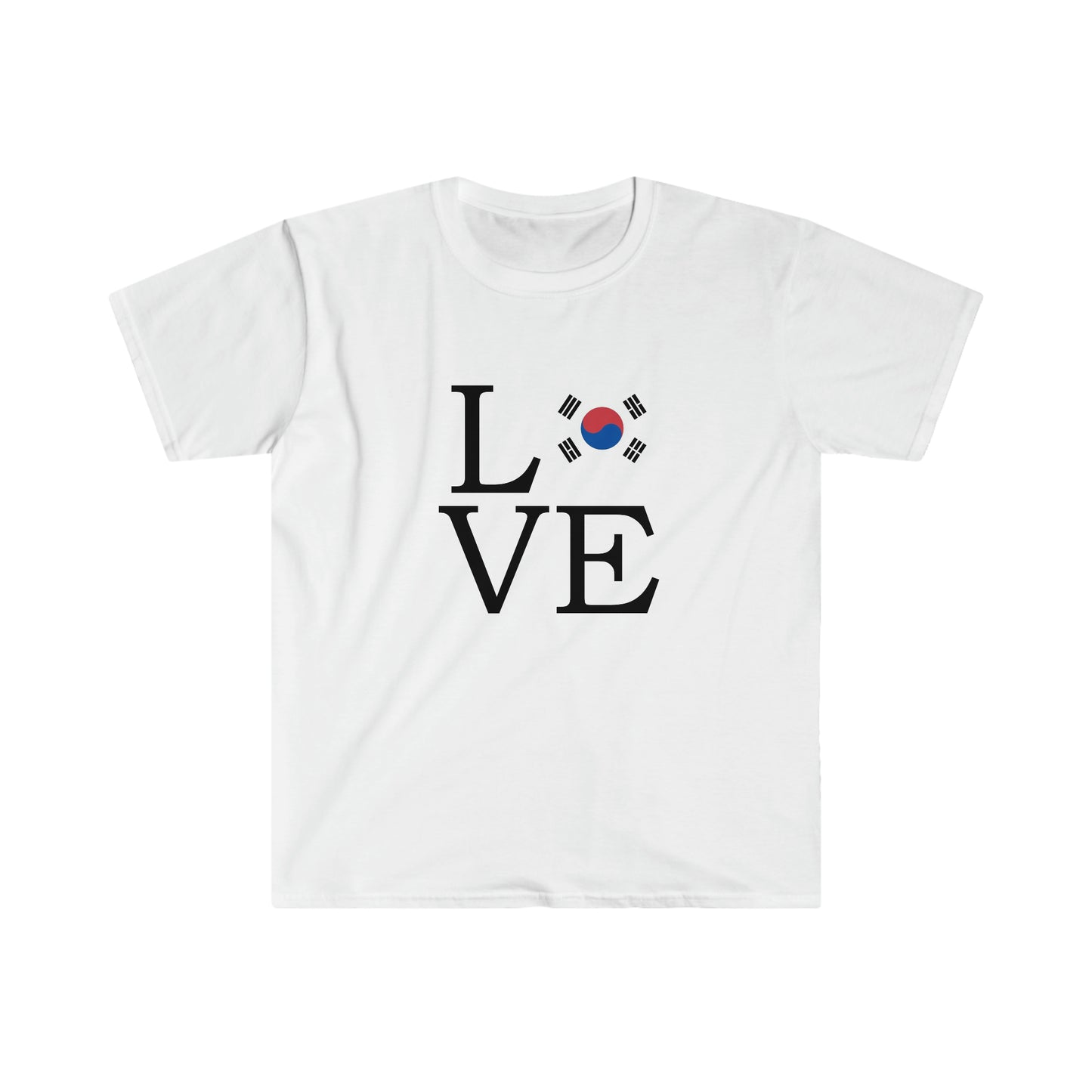 Love South Korean Flag - Unisex Softstyle T-Shirt