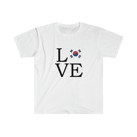 Love South Korean Flag - Unisex Softstyle T-Shirt