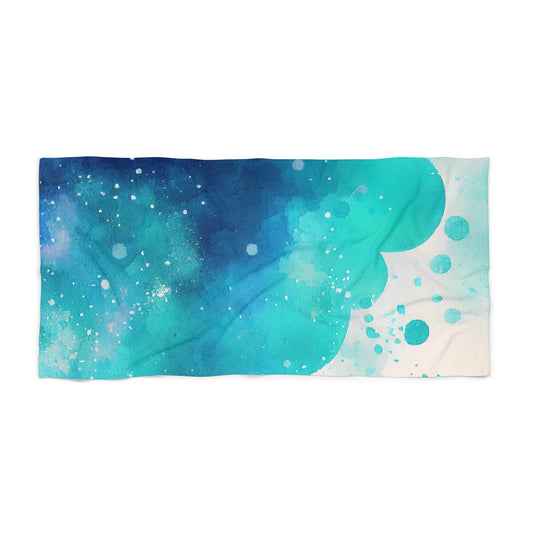 Watercolor Ocean Bubbles - Beach Towel