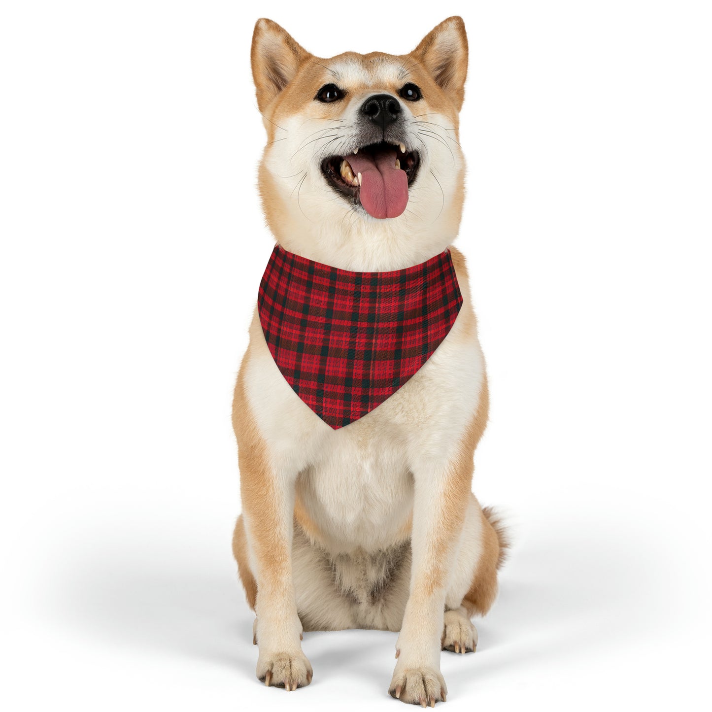 Red Plaid - Pet Bandana Collar