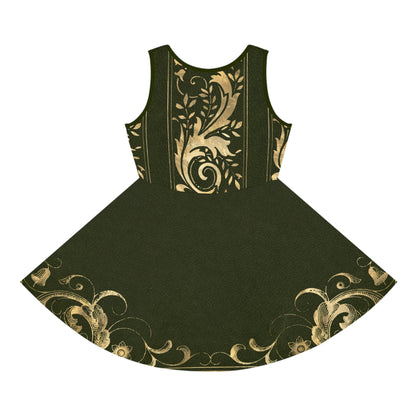 Green Book Cover - Girls' Sleeveless Sundress (AOP)