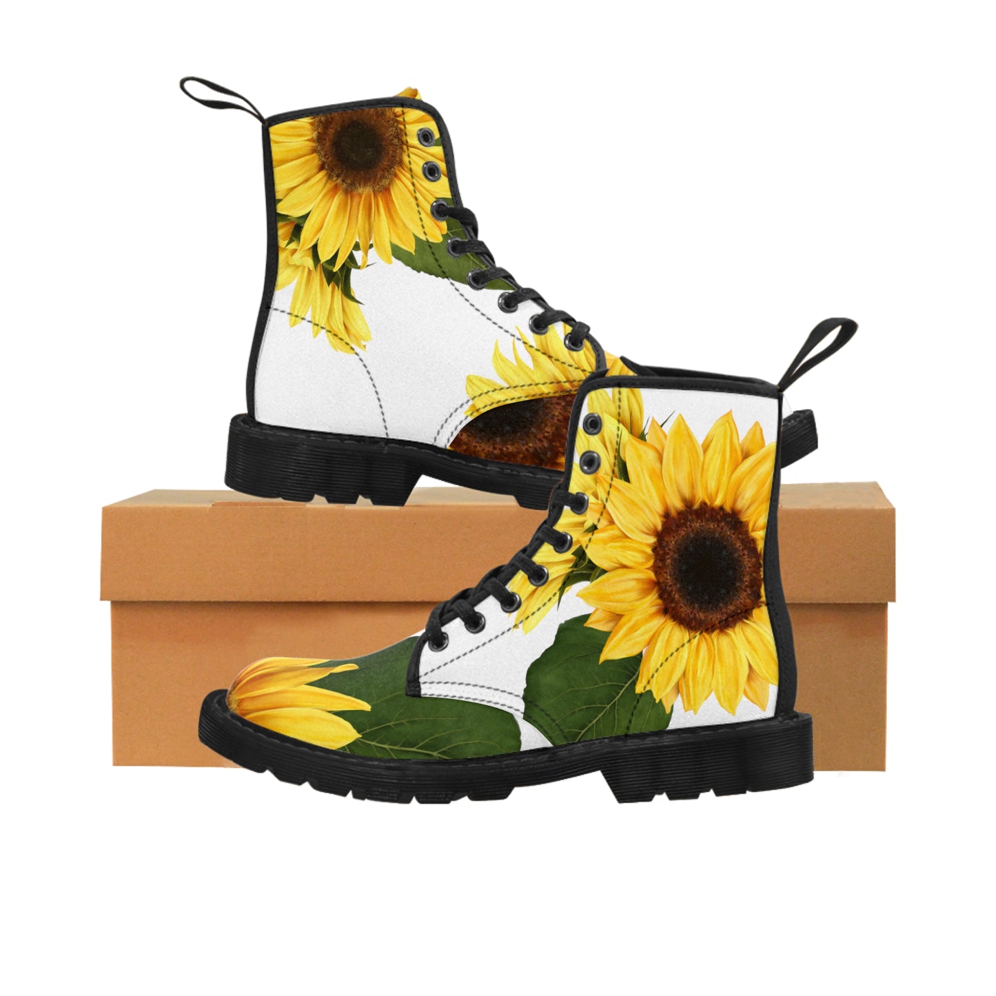 Sunflowers - Women's Canvas Boots