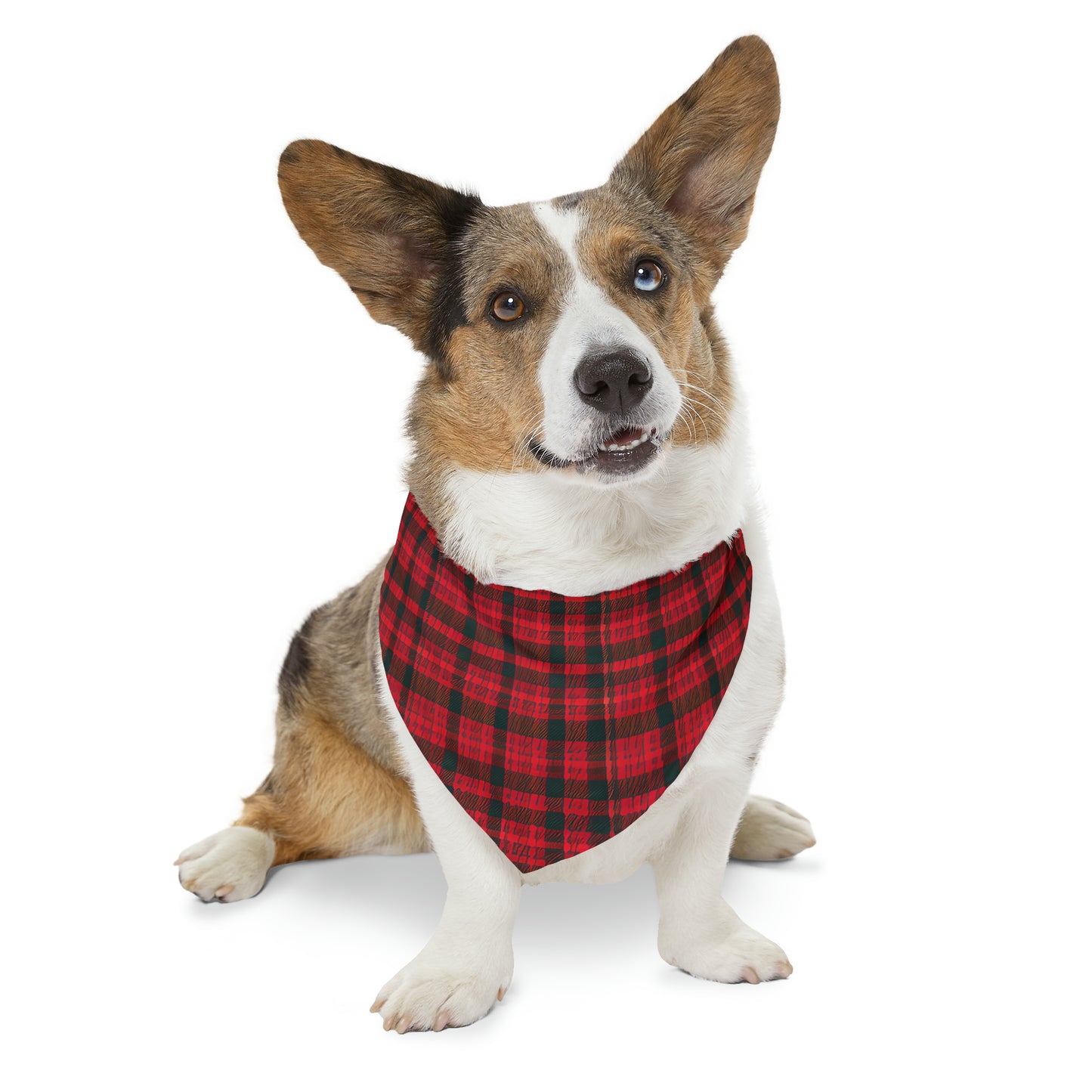 Red Plaid - Pet Bandana Collar