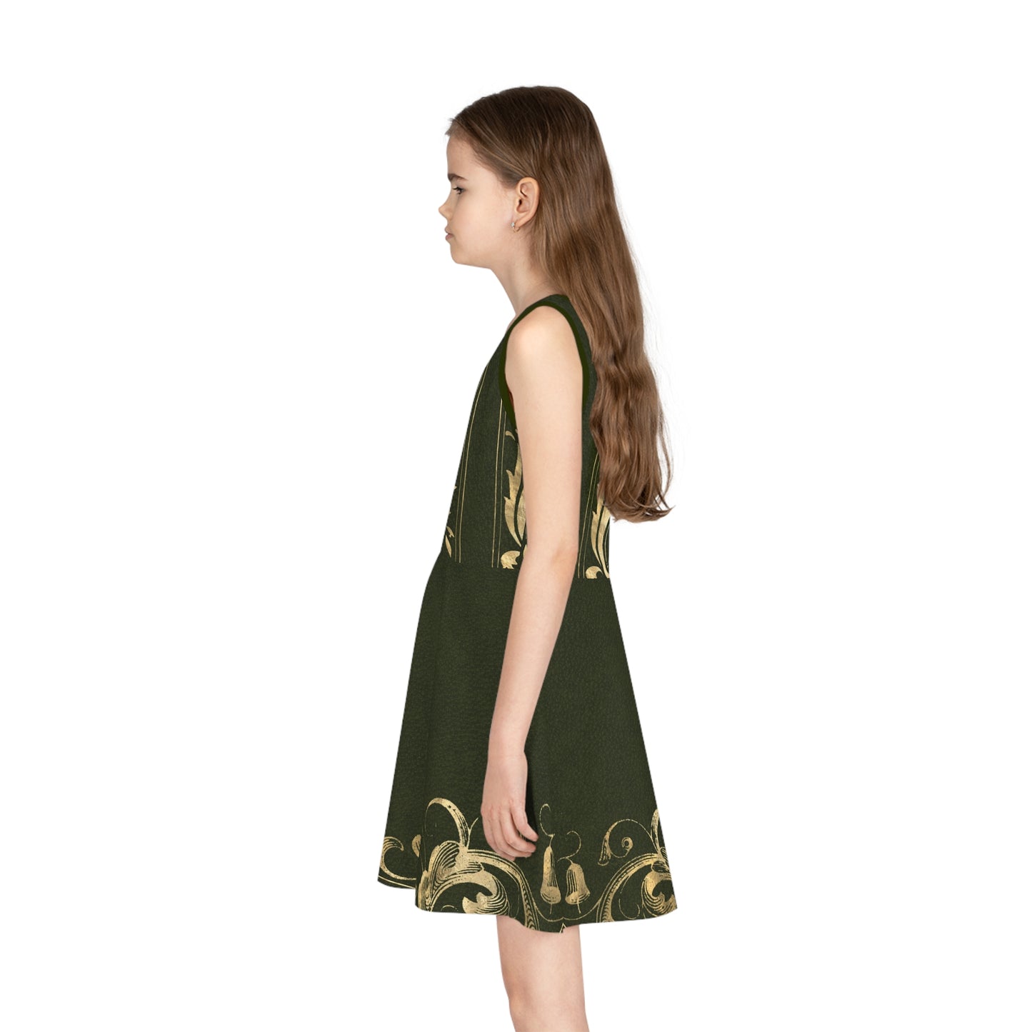 Green Book Cover - Girls' Sleeveless Sundress (AOP)