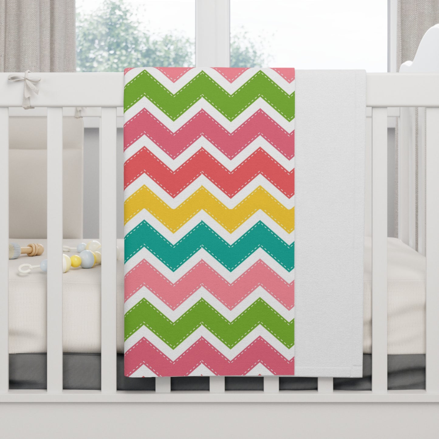 Colorful Zigzag - Soft Fleece Baby Blanket