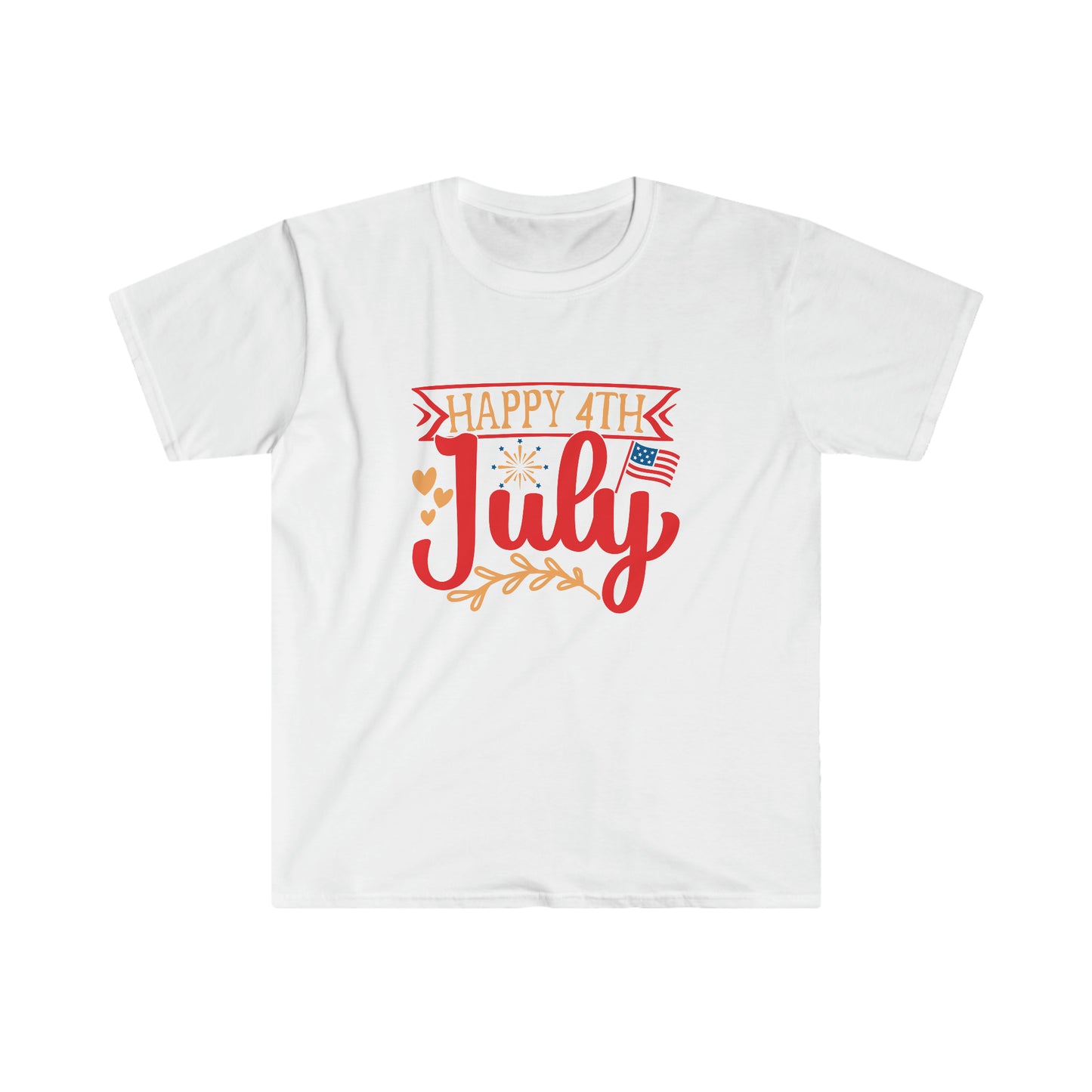 Happy 4th - Unisex Softstyle T-Shirt