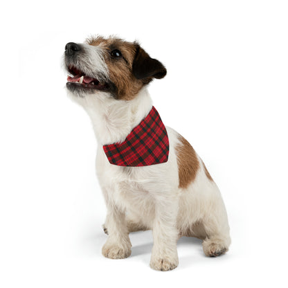 Red Plaid - Pet Bandana Collar