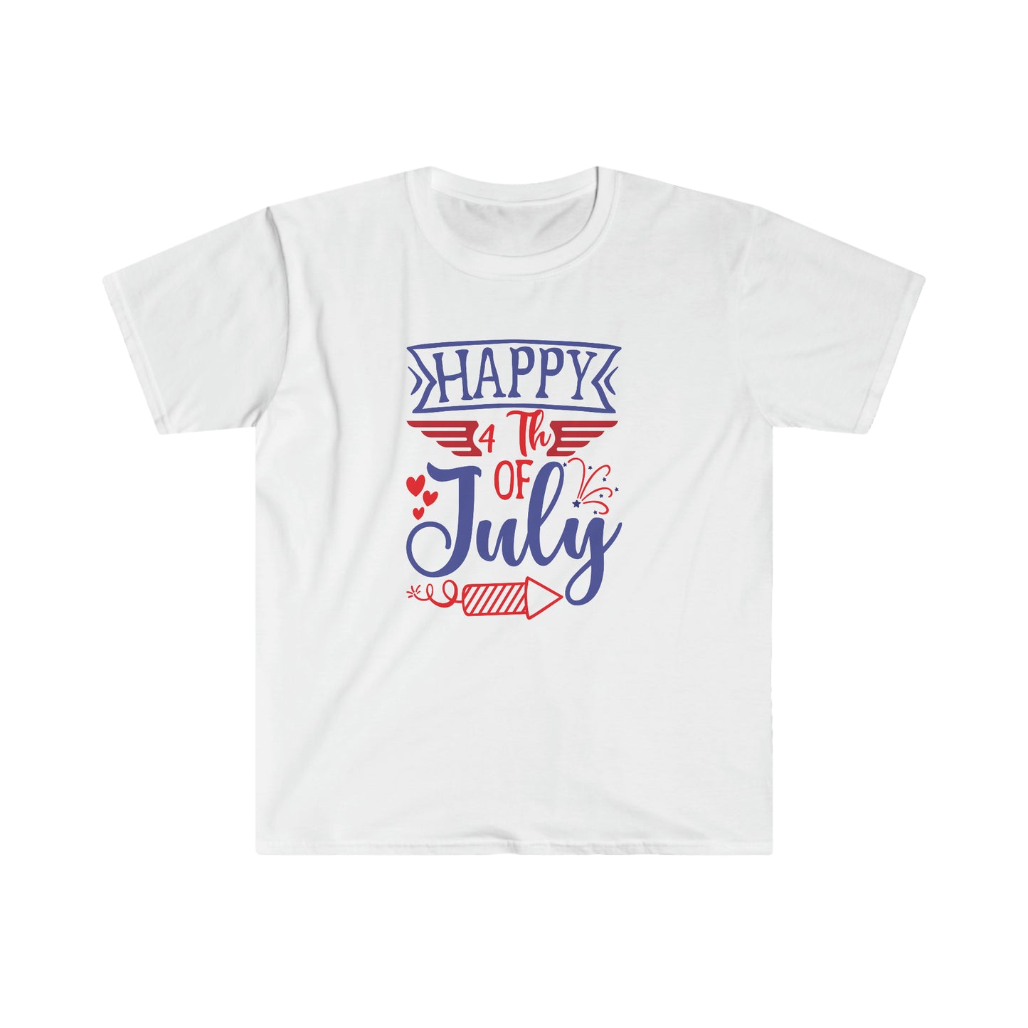 Happy 4th - Unisex Softstyle T-Shirt