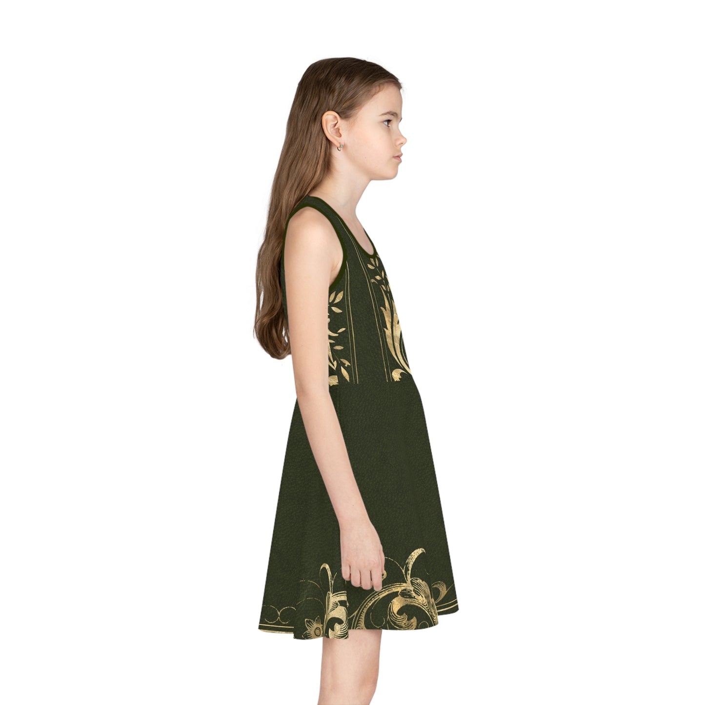 Green Book Cover - Girls' Sleeveless Sundress (AOP)