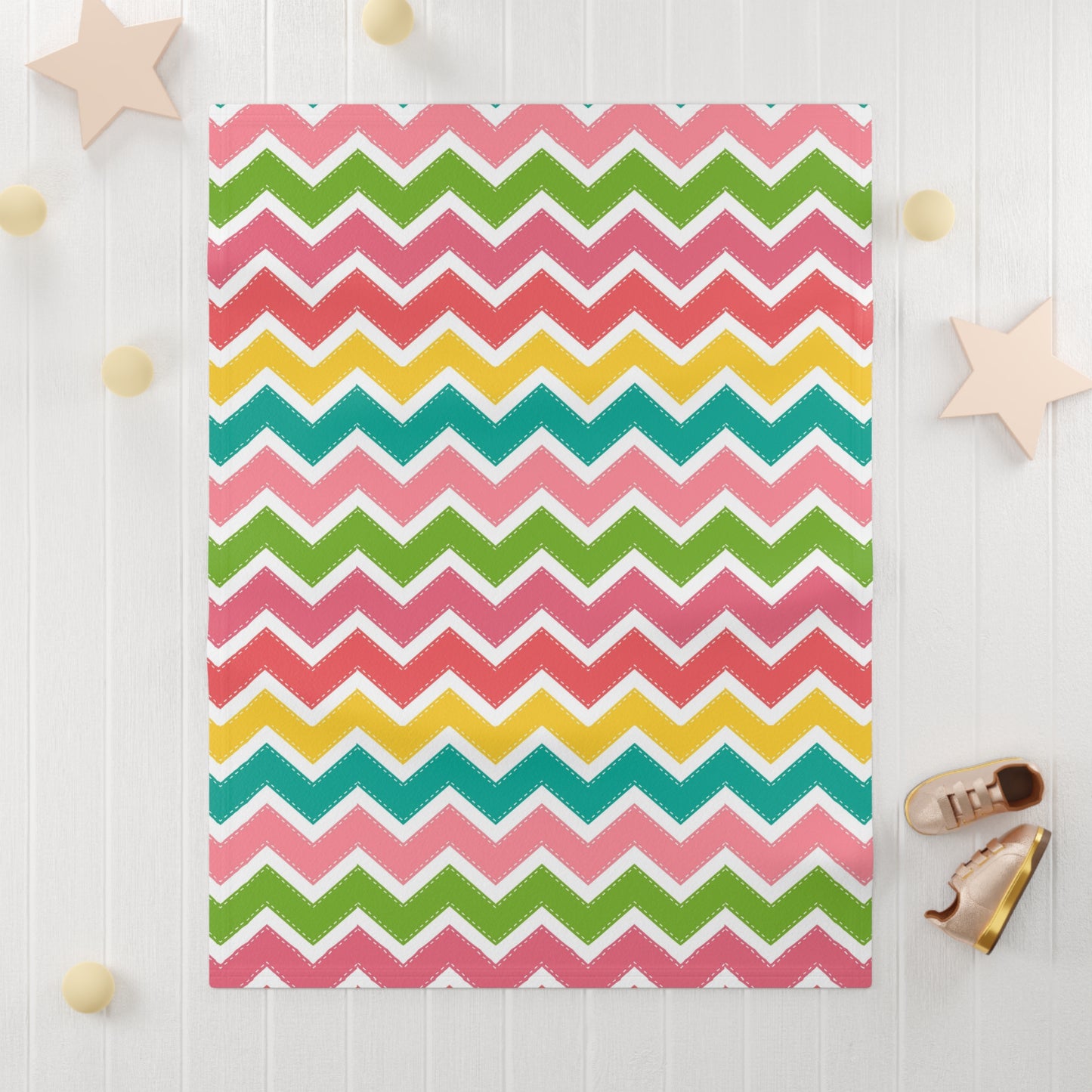 Colorful Zigzag - Soft Fleece Baby Blanket