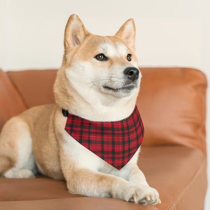 Red Plaid - Pet Bandana Collar