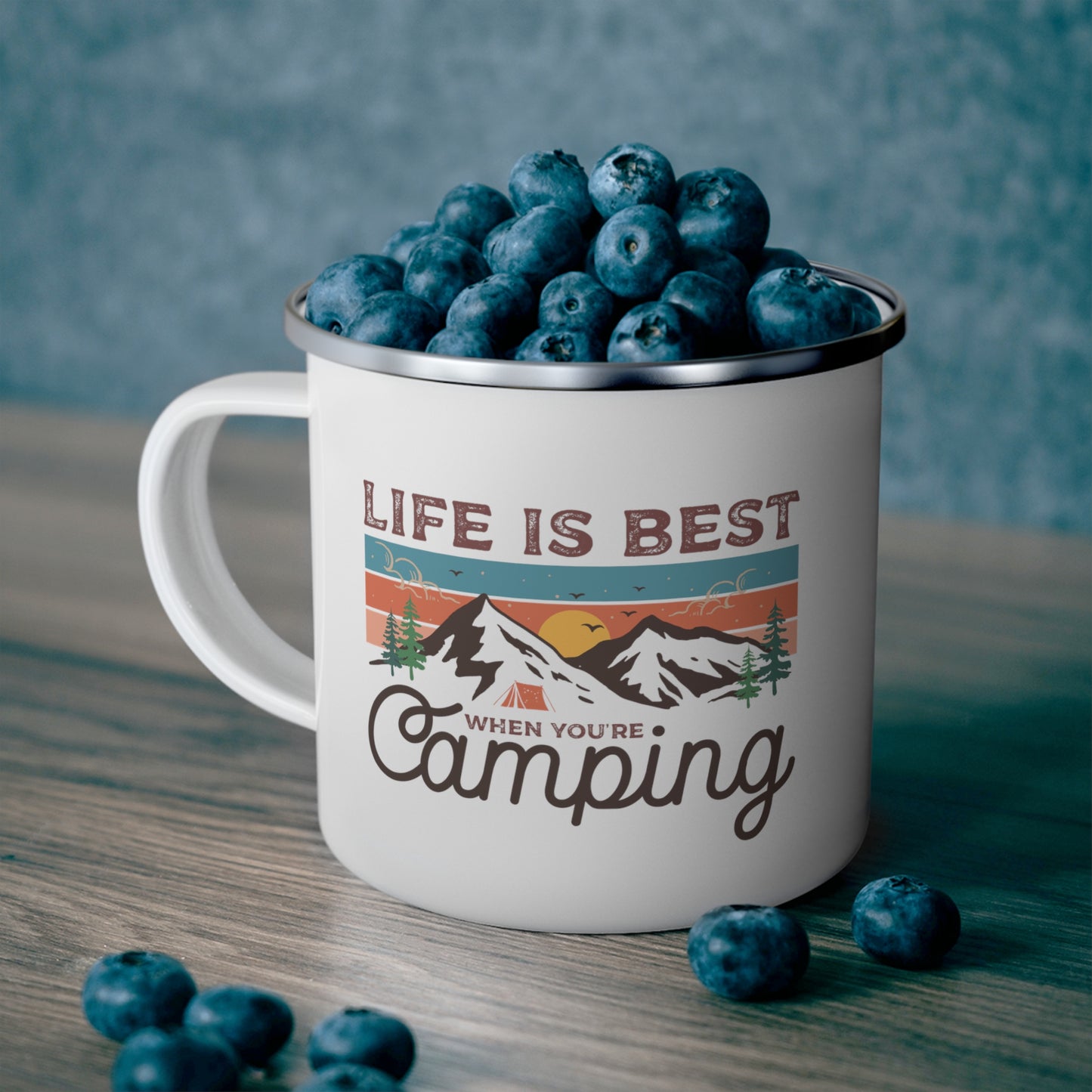 When Camping - Enamel Camping Mug